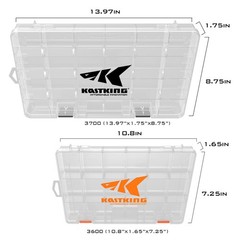 KastKing Tackle Boxes, Plastic Box, Four 3700 (Tray Size: 14″x8.75″x1.75″)