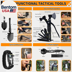 Survival Kit, Gifts for Men Women Teen Boys, 252 Pcs Survival Gear and Equipment
