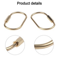5pcs Brass Keychain Holder Clips for Car Keys and Handbags Outdoor Tool