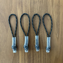 Black Elite Zipper Pulls (Set of 4) replacement for Nike Bag – Paracord Dredz