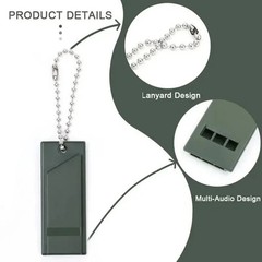 3 Frequency Survival Whistle High Decibel Emergency Keychain Camping Hiking Gear