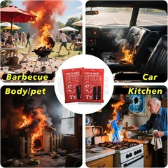 40″x40″ Fire Blanket for Home/Kitchen, Quick-Pull, No Mess