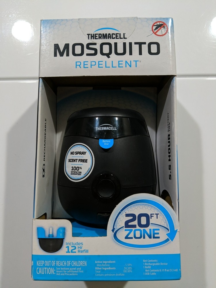 Thermacell E55X Mosquito Repellent – Rechargeable, 20ft Zone Protection Outdoor