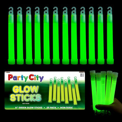 Glow Stick Bulk Pack 6 Inch Green Emergency Camping Survival Waterproof Neon