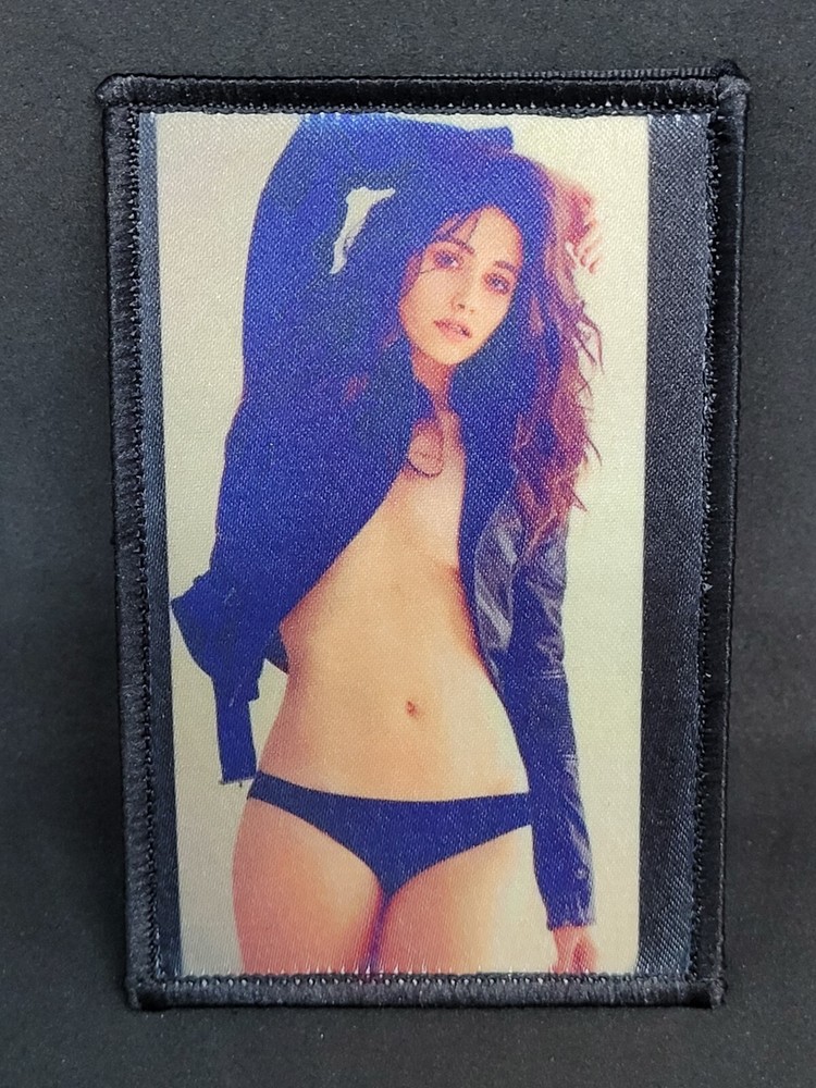 Emma Rossum 2″x4″ EDC patch hook backed. Queen of Hanks patch every day carry