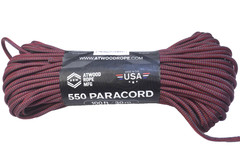 Atwood Rope 550 Paracord 100′ 7 Strand Core Cable Red/Green 550 lb Tensile