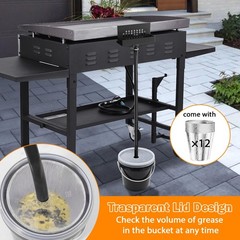 Rear Grease Drainage System for Blackstone Grease Catcher Upgrade,Grease Bucket