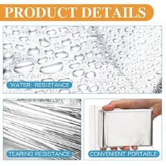 Emergency Blanket Bulk Mylar Survival Thermal Blankets Pack Silver Foil