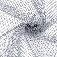 Pllieay 29.5 X 59 Inch Gray Mesh Fabric Slightly Stretchy for 59 Inches, Grey