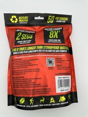Burning Mountain All Natural Waterproof Fire Starters Camping Emergency 50 Count