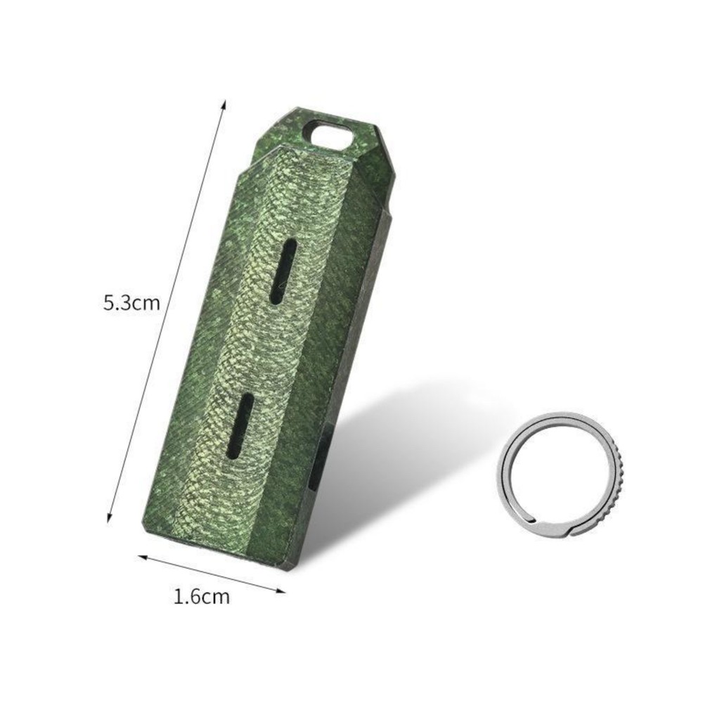 Titanium Alloy Double Tube Survival Whistle EDC Outdoor Loud Pendant Keychain