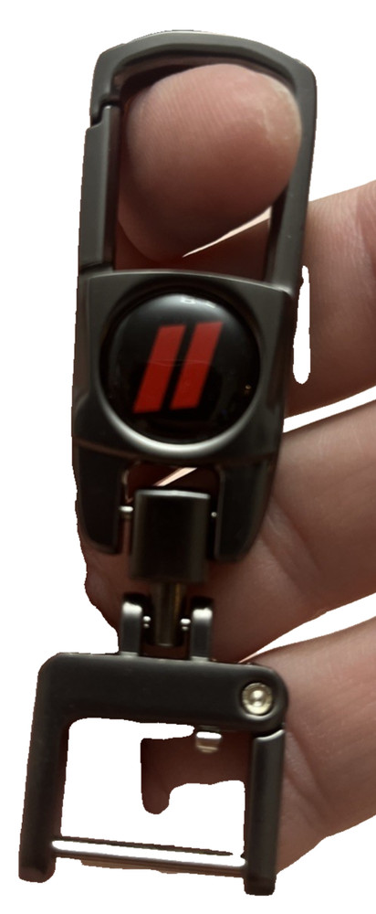 Car alloy keychain with Logo Fashion Sports Keychain Keyring Two Red Lines