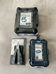 Adventuridge Multi-Tool + Large & Medium Watertight Case Camping, Survival Gear