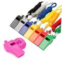 8-Pack Loud 120dB Safety Whistles with Lanyard – Bright Colored Plastic