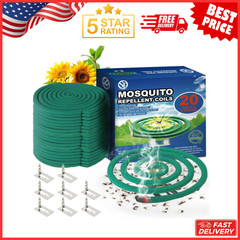 Mosquito Repellent Coils Outdoor – 16 Coils & 8 Stands, 10ft Range