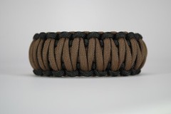 550 Paracord Survival Bracelet King Cobra Black/Dark Brown «Made in the USA»