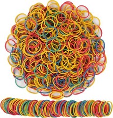 AMUU Rubber Bands 750pcs colour Elastic band size Blue, yellow, green, red