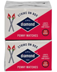 10 Boxes Diamond Wood PENNY Green MATCHES 32 x 10=320 STRIKE ON BOX wooden match