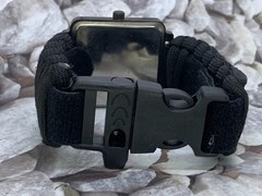 3 in 1 Survival Black Analog Watch Black Adjustable Paracord Strap Whistle