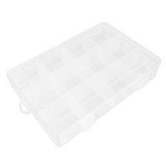ZUFECY Small Fishing Tackle Box, 12 Clear 7.7 x 1.2 x inches, Transparent