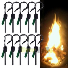 Lot Mini Flint Fire Starter Magnesium Steel Striker Emergency Survival Camping