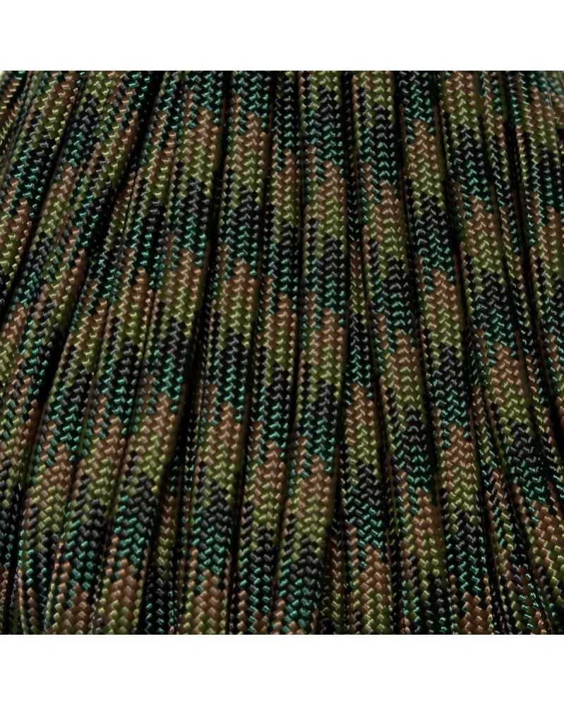 550 Paracord Woodland Camo 25 ft US made (USA SELLER same day shipping)