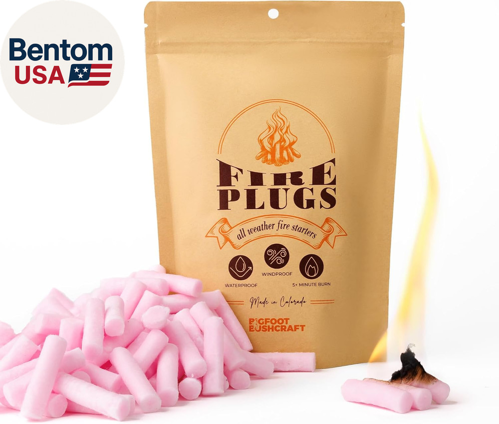 Non-Toxic Waterproof Fire Starters with 5+ Minute Burn for Emergencies, Survival