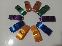 Whistle 10 Pack, 120+ dB Emergency Survival, Blue, Purple, Green, Red Copper!
