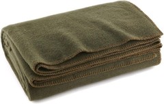 olive green grey 80% wool blanket, fire retardant, 167.6 x 228.6 cm