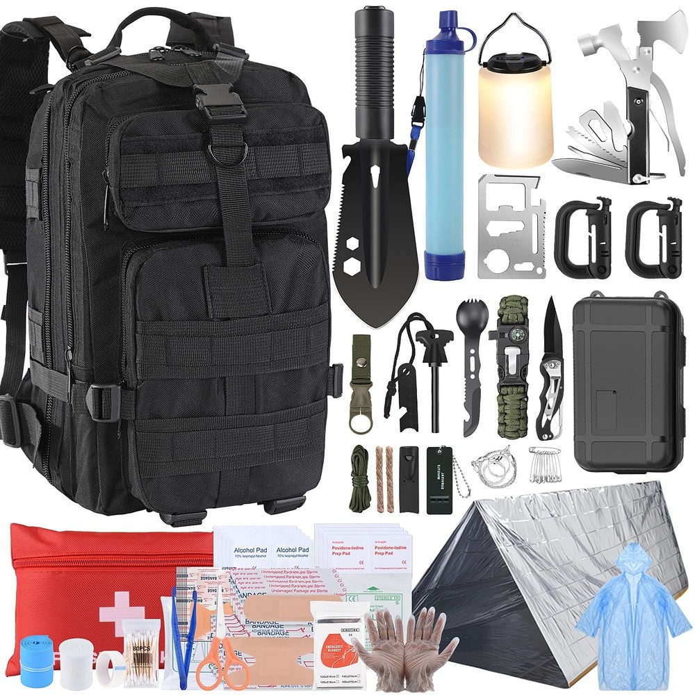 Gifts for Men Christmas Survival Kit, Survival Gear and Equipment 258 PCS wit…
