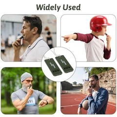 120 dB Emergency Whistles for Teachers, Flat Self Defense Safety Whistle 2 Pcs