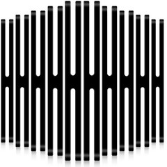Outus 10 Pcs 9 Inch H-band Silicone Rubber Bands Assorted Black Black,