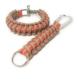 Firefighter Paracord Survival Bracelet + Keychain Gift Turnout Bracelet Survie