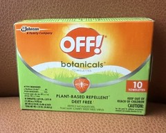 Genuine Off! Botanicals Insect Repellant Towelettes – 10 count 694974