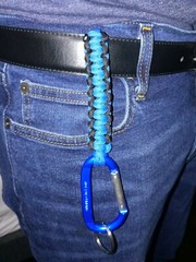Paracord Lanyard Keychain w/ Carabiner Survival Tactical -2 Pack – Green & Black