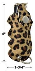 Pepper Defense 3-PACK OC Pepper Spray w/ UV Dye – Zebra Pink & Leopard Holsters