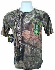 Mossy Oak Camo Shirt Small 34/36 Men’s Camouflage Short Sleeve Hunting Tee Green
