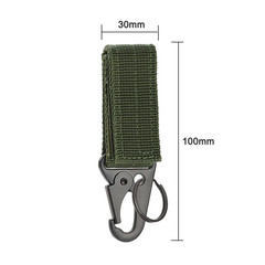 3Pcs Tactical Carabiner Outdoor EDC Keychain Nylon Webbing Keys Holder Camping B