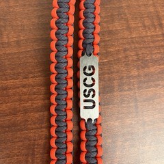 550 Paracord Neck Lanyard Keychain US Coast Guard 22” Whistle Buckle Release