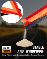 SAFEMATE 3 Pack Warning Triangle DOT Approved, Foldable Emergency 3 PCS