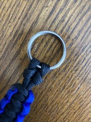 New Paracord Keychain – Black & Blue High Quality 5.25” Stocking Stuffer Gift