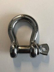3/8 Inch Marine Grade 316 Stainless Steel Bow Shackle 7/16 Oversized Pin US