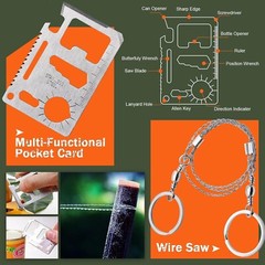 12 In 1 Kit de supervivencia Emergencia Táctica Al aire libre Camping Caza NUEVO