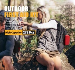 279 Pc Hard Case First Aid Kit Emergency Trauma Sport School Survival Travel Car