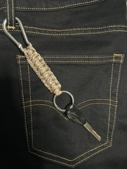 Paracord Keychain with Carabine Heavy Duty Braided Key Ring with Quick Releas…