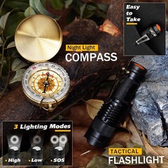 Camping Fishing Survival Kit 14 in 1 Emergency Tools Gifts for Men Dads Him
