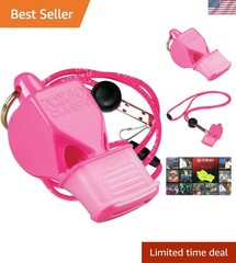 Classic CMG Whistle with Lanyard Referee-Coach, Safety Alert-Pink