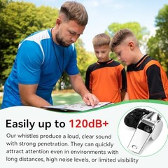Whistle, Outdoor Sports Stainless Steel Whistles with Lanyards, Portable 12 Pcs