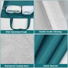 2 Pcs Large Travel Laundry Bag Washable 18.1 x 22.8 inches, Blue+Grey