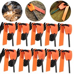 10PCS Fire Starter Flint Striker Stone Survival Kit Ferro Rod Camping Outdoors